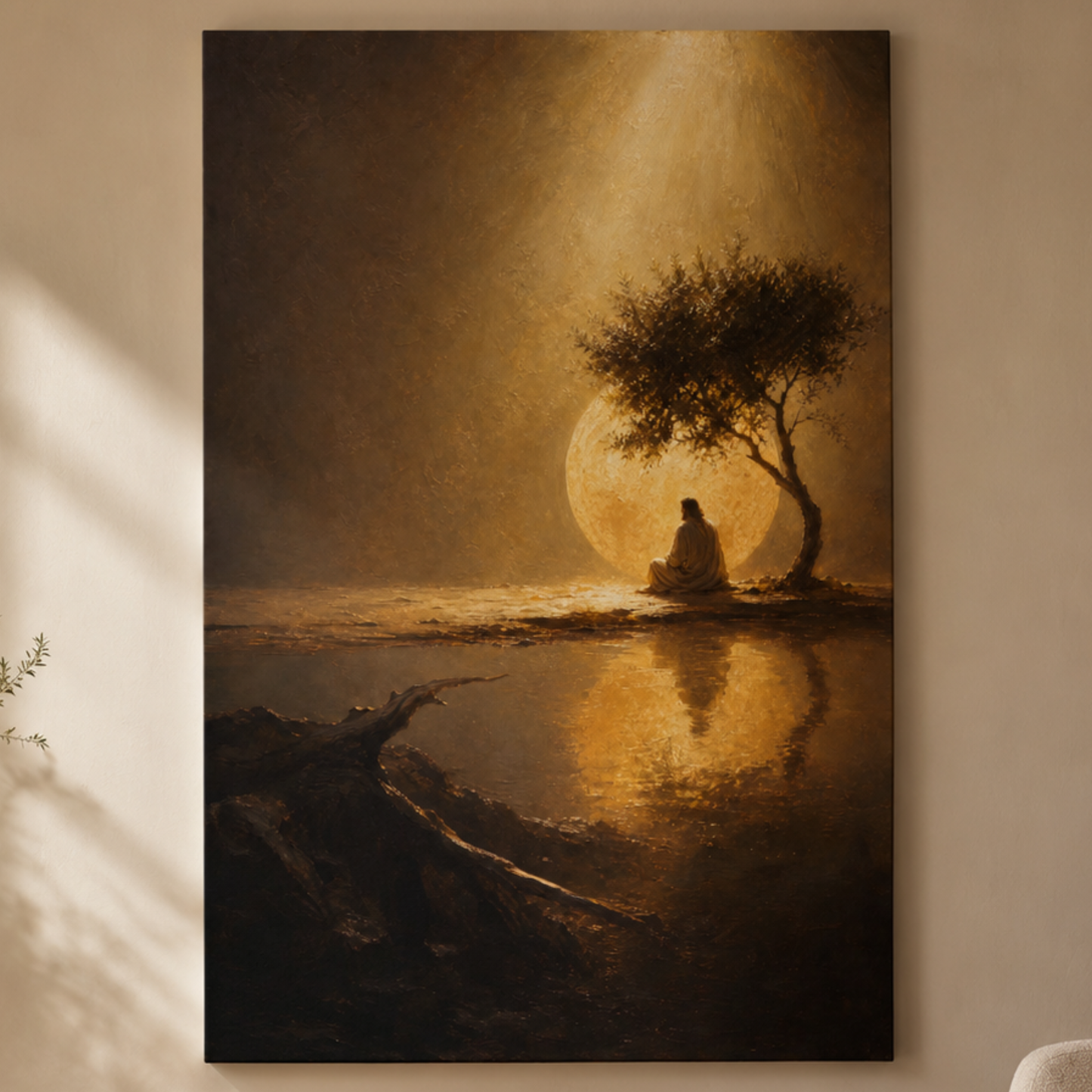 Jesus Under the Quiet Sun | Renaissance Shadow - Canvas