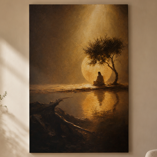 Jesus Under the Quiet Sun | Renaissance Shadow - Canvas