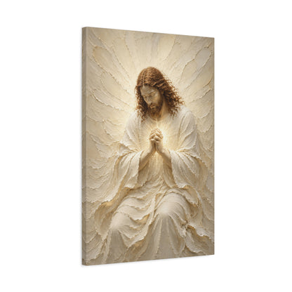 Christ In Prayer | Ivory Relief - Canvas