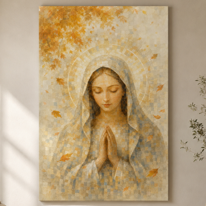 Madonna of Quiet Grace | Autumn Drift - Canvas