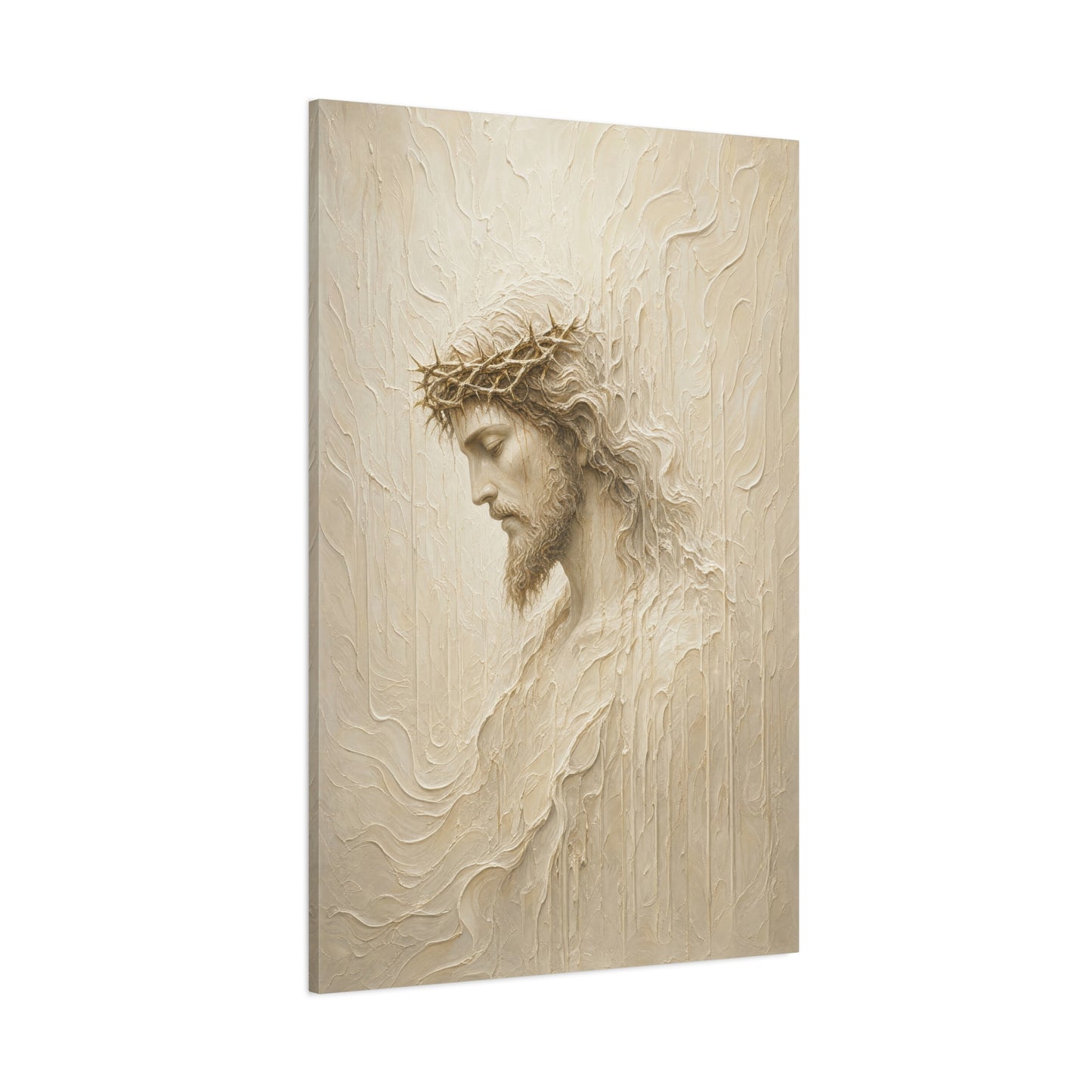 The Quiet Presence | Ivory Relief - Canvas