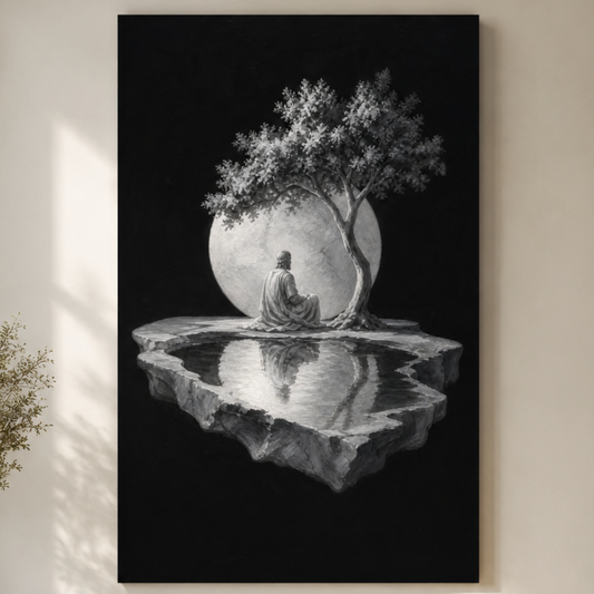 Jesus Under the Quiet Sun | Stone Vigil - Canvas