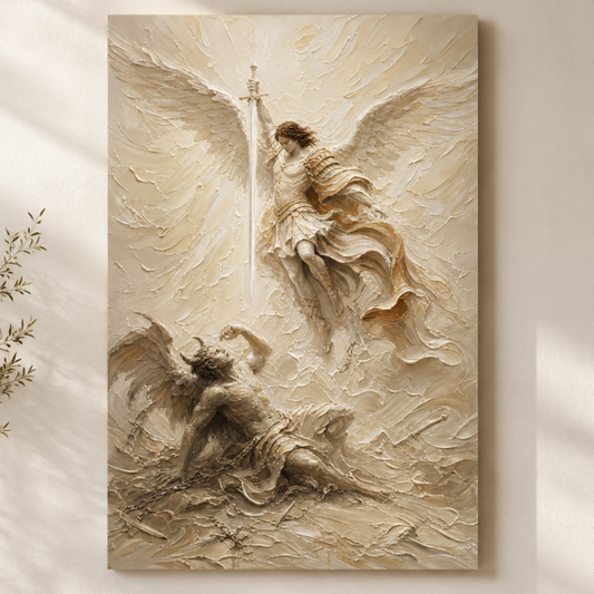 Michael Victorious | Cream Impasto - Canvas