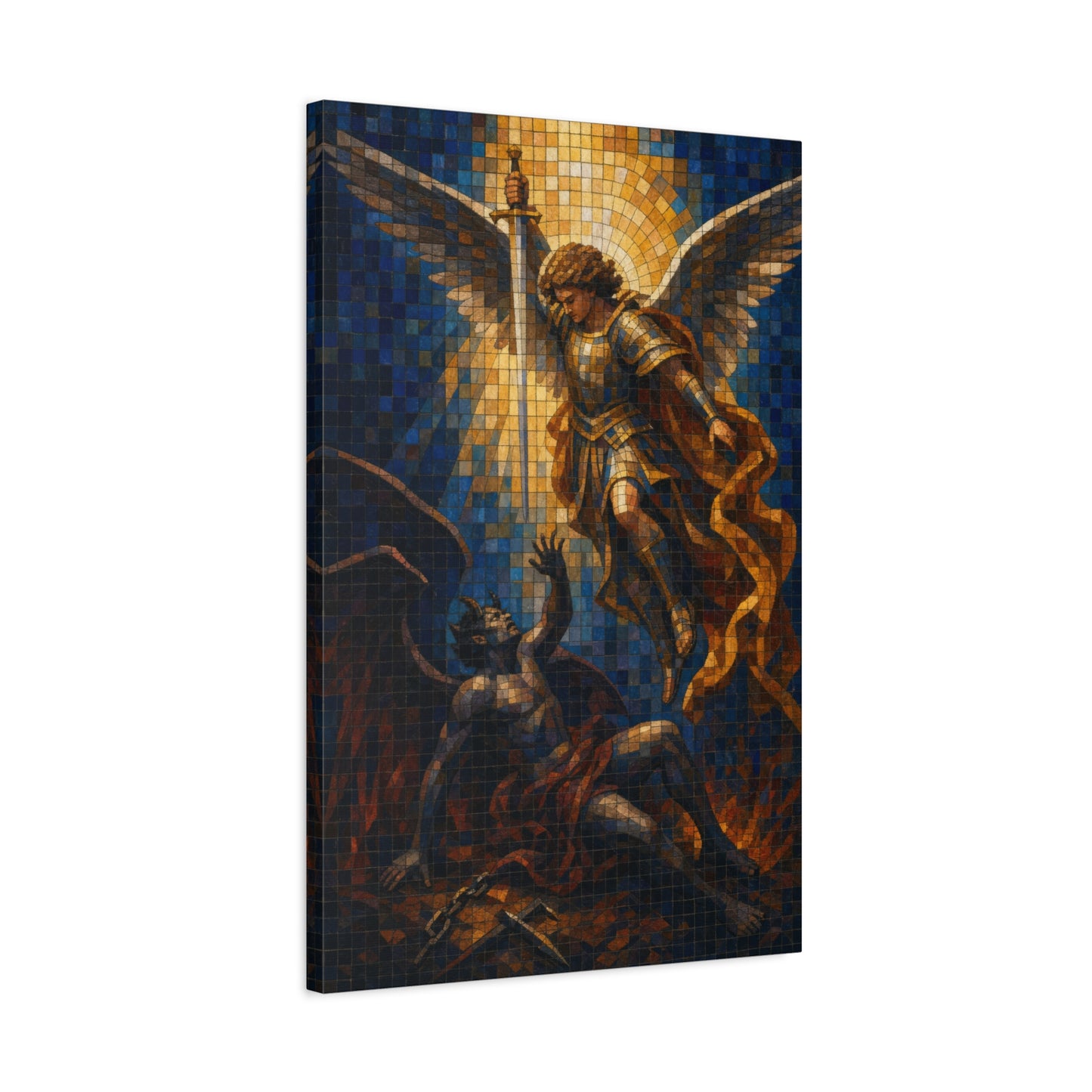 Michael Victorious | Stained Glass - Canvas