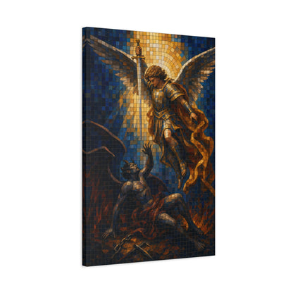 Michael Victorious | Stained Glass - Canvas