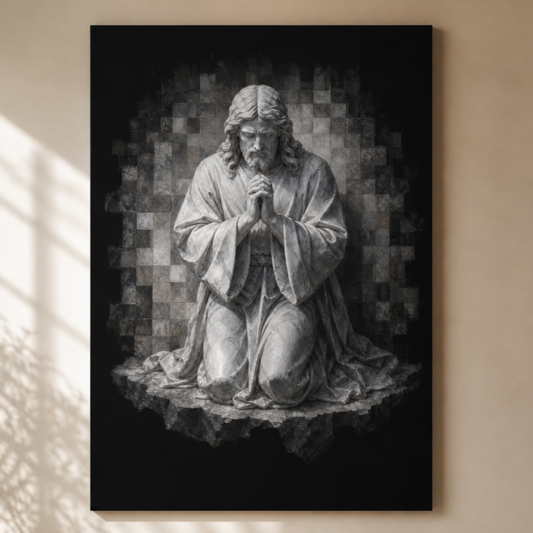 Christ at Vigil | Stone Vigil - Canvas