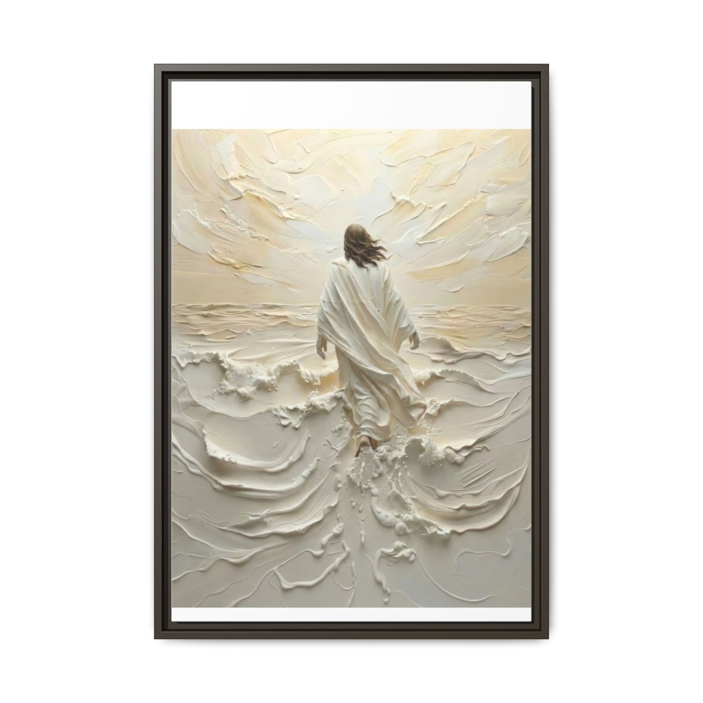 Jesus Walking On Water V - Framed Canvas