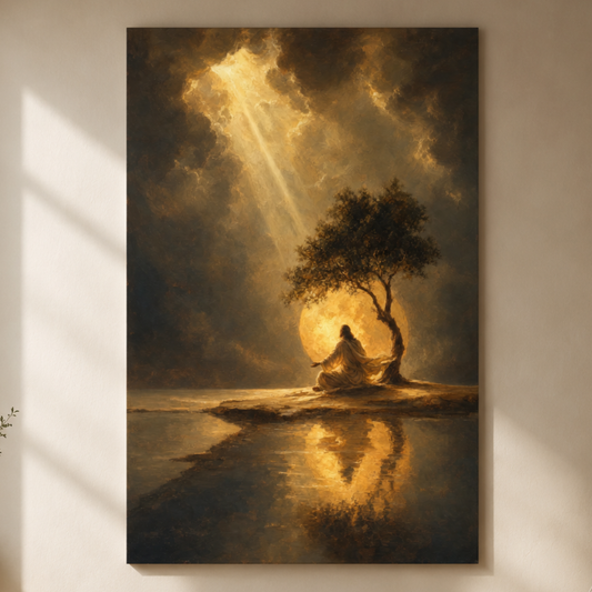 Jesus Under the Quiet Sun | Storm Light - Canvas