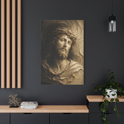 The Steadfast Gaze | Ivory Relief - Canvas