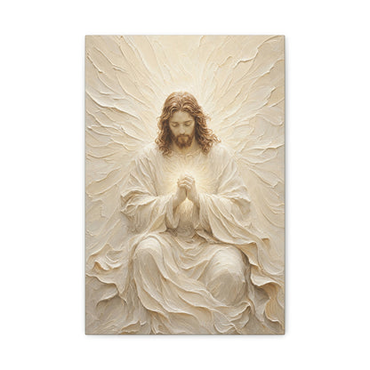 Christ In Prayer | Ivory Relief - Canvas
