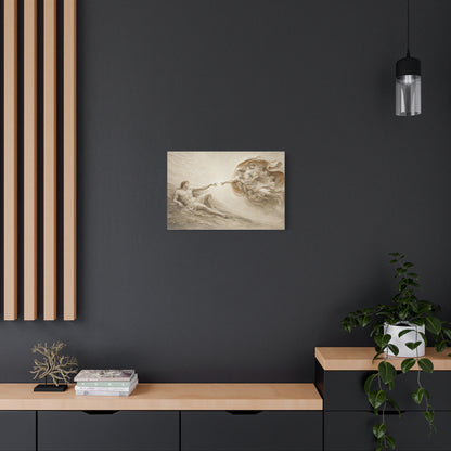The Creation Of Adam | Ivory Relief - Canvas