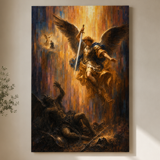 Michael Victorious | Sacred Tile - Canvas