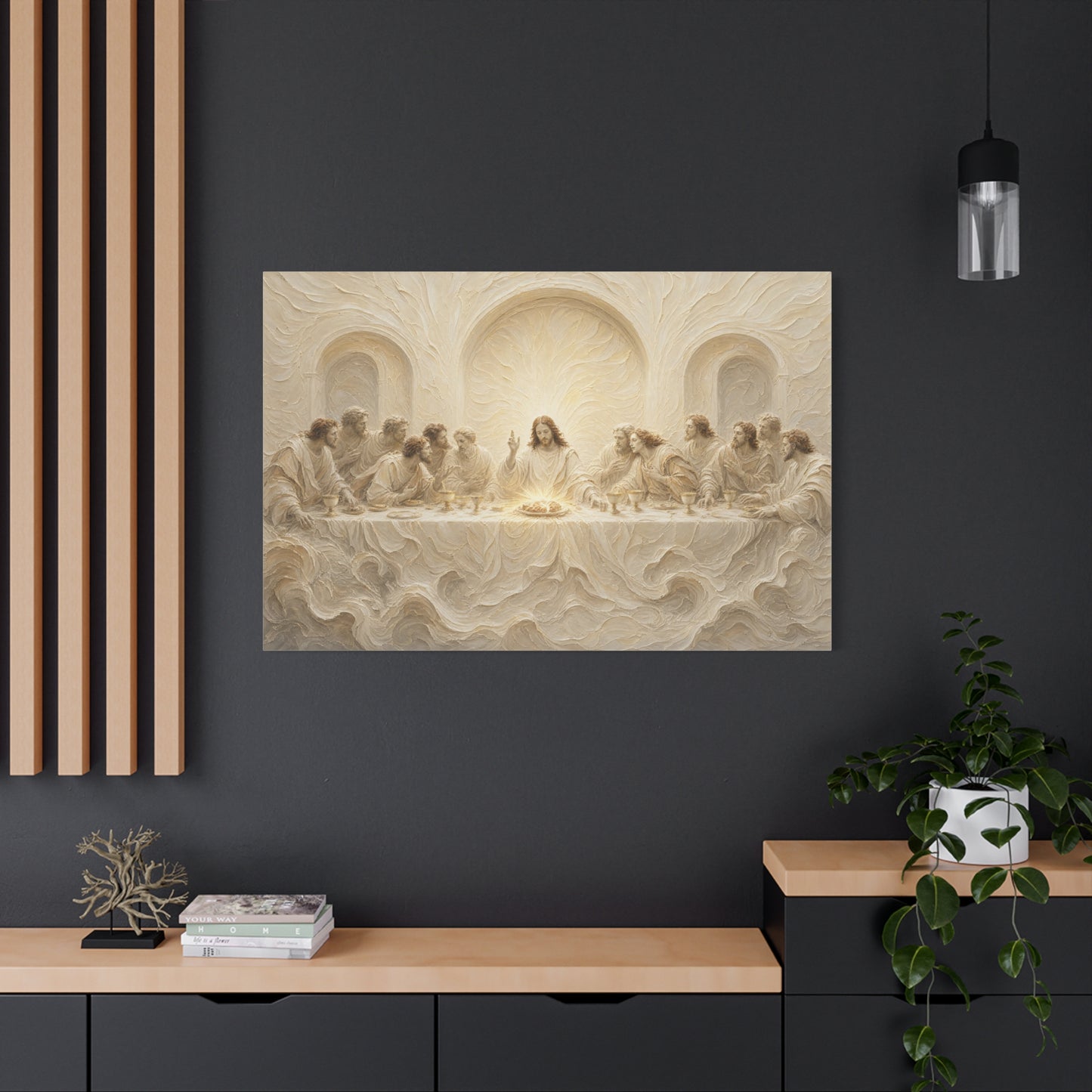 The Lord's Supper | Ivory Relief - Canvas