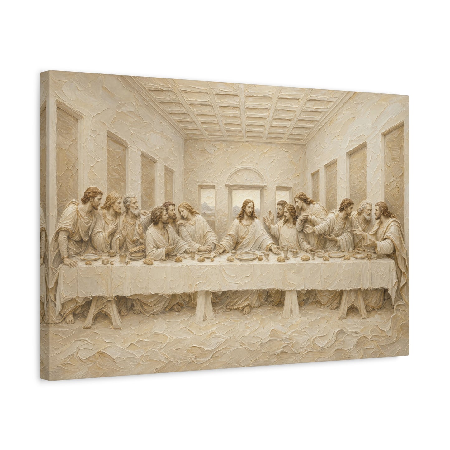 The Last Supper | Ivory Relief - Canvas