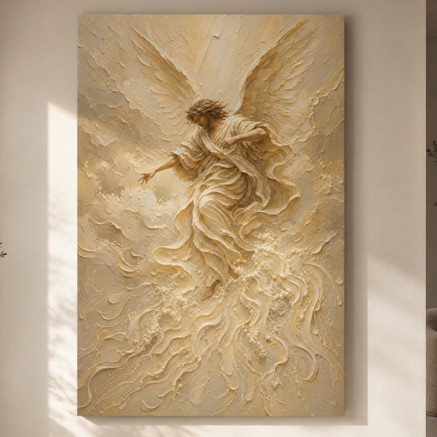 The Storm Herald | Cream Impasto - Canvas
