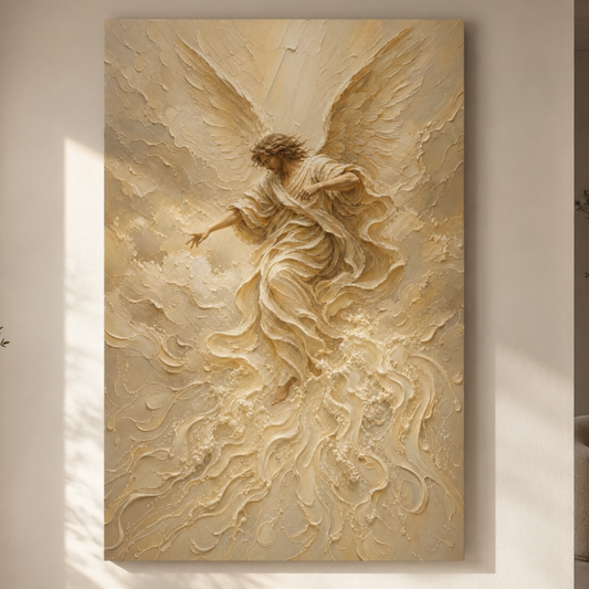 The Storm Herald | Cream Impasto - Canvas