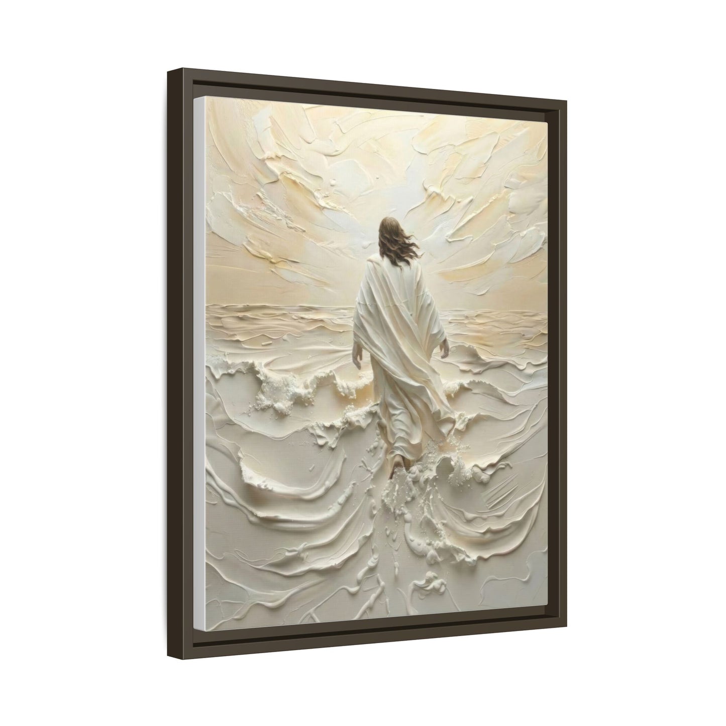 Jesus Walking On Water V - Framed Canvas