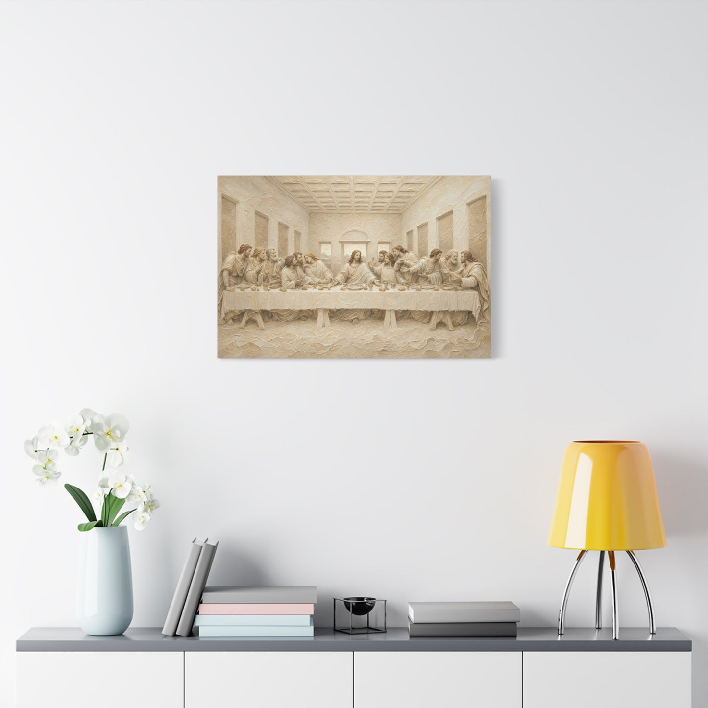 The Last Supper | Ivory Relief - Canvas