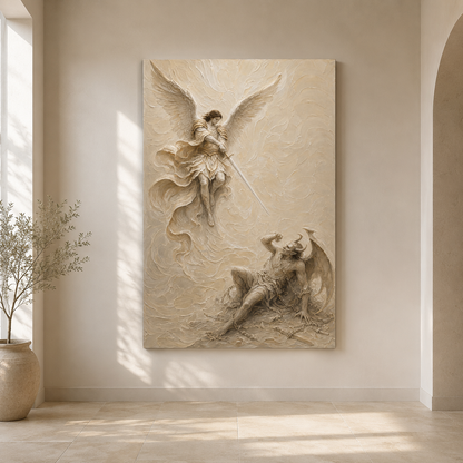 Michael Victorious III | Ivory Relief - Canvas