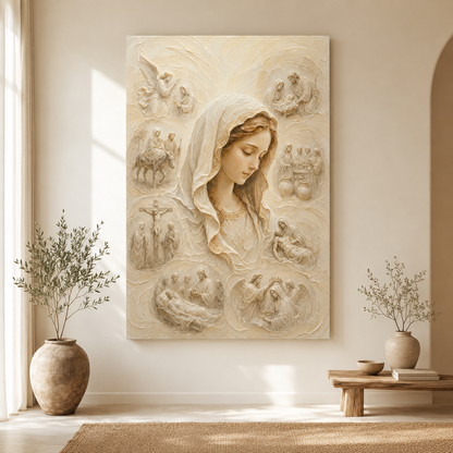 The Veiled Mary | Ivory Relief