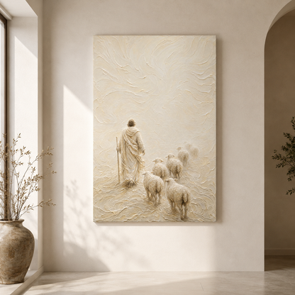 Shepherd In The Mist | Ivory Relief
