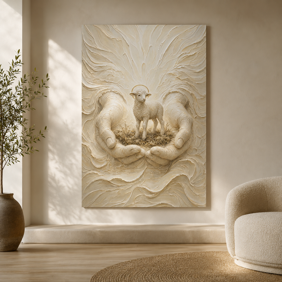 Held in His Hands | Ivory Relief