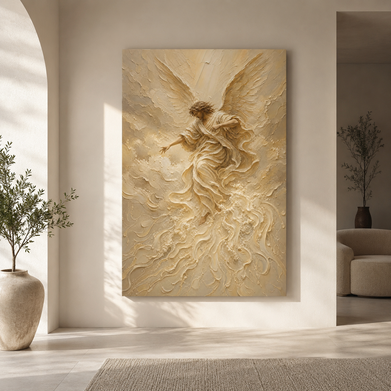 The Storm Herald | Cream Impasto - Canvas