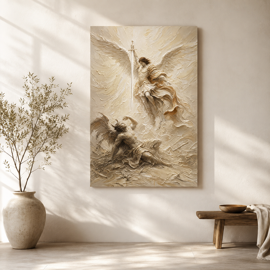 Michael Victorious | Cream Impasto - Canvas