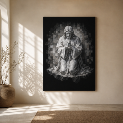 Christ at Vigil | Stone Vigil - Canvas