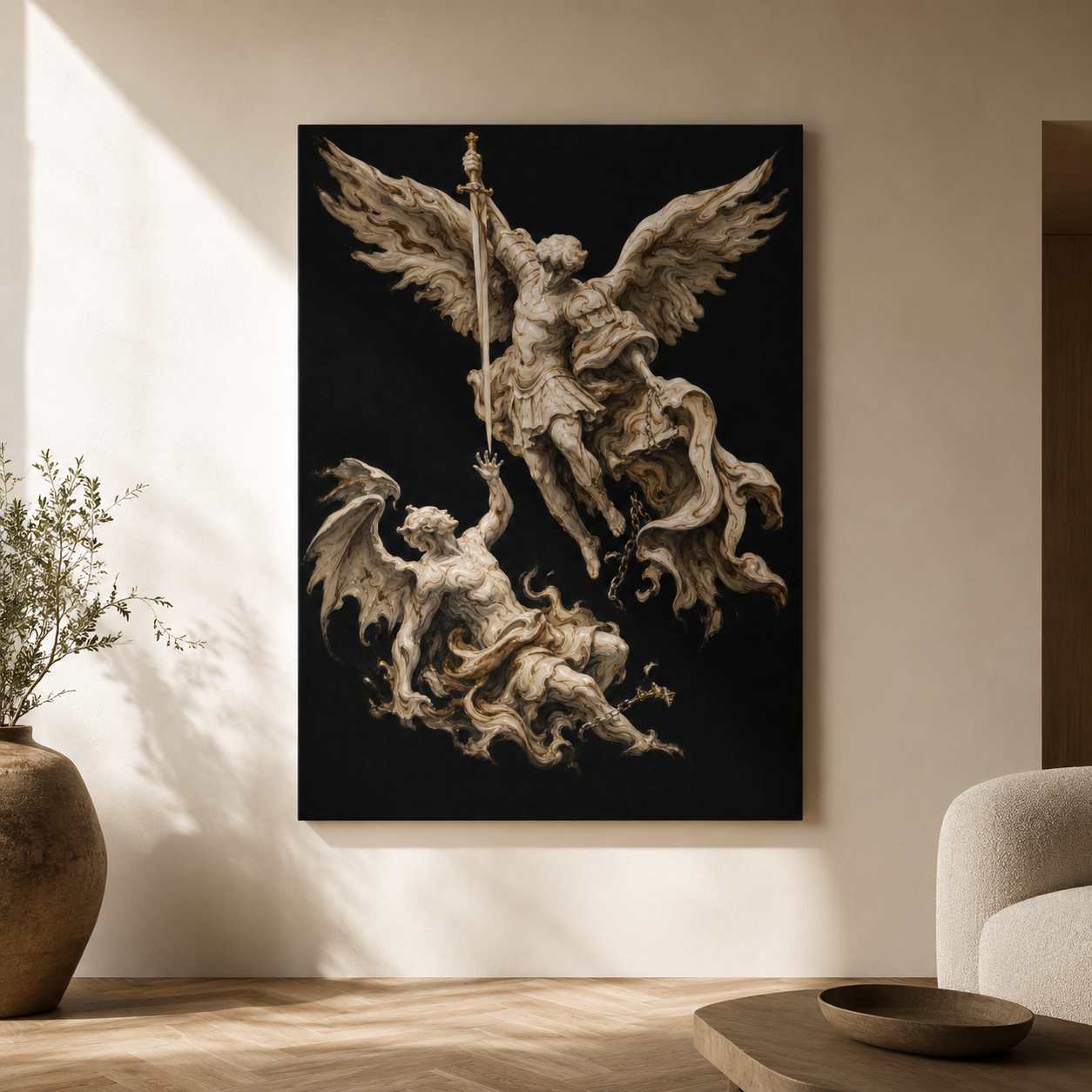 Michael Victorious | Cream Marble - Canvas