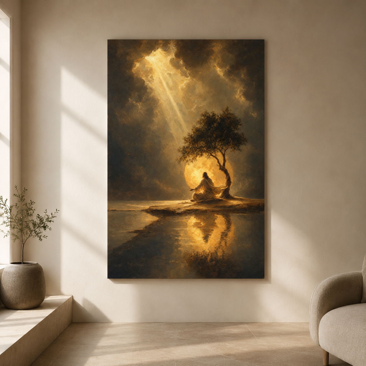 Jesus Under the Quiet Sun | Storm Light - Canvas