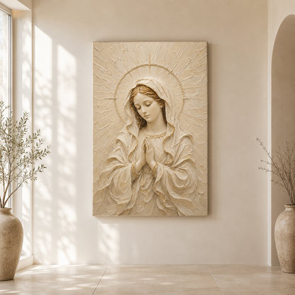 Madonna of Quiet Grace | Ivory Relief