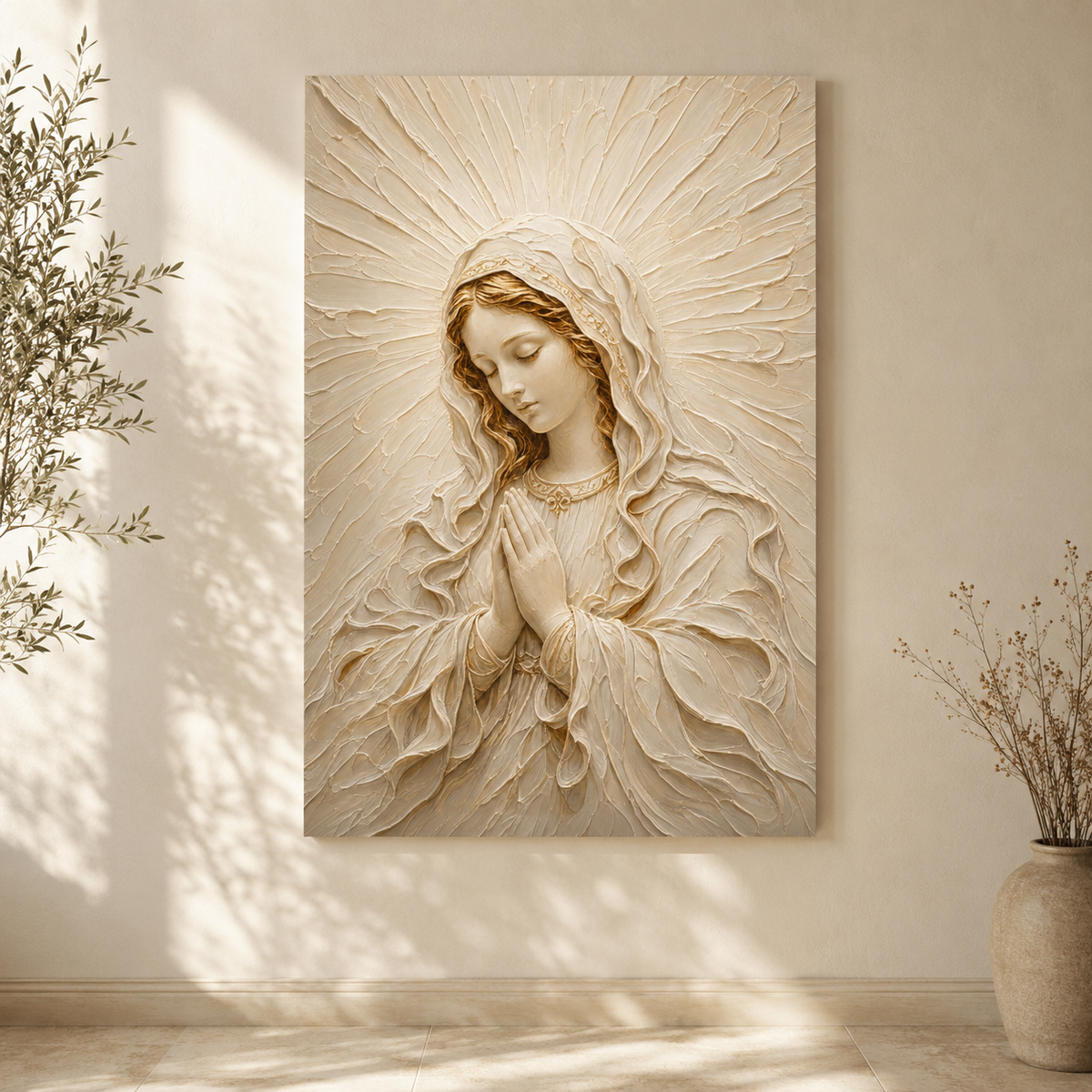 Madonna of Quiet Grace II | Ivory Relief