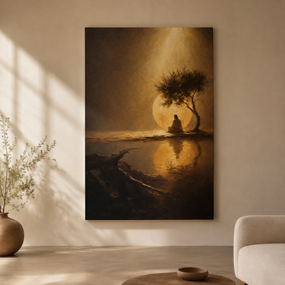 Jesus Under the Quiet Sun | Renaissance Shadow - Canvas