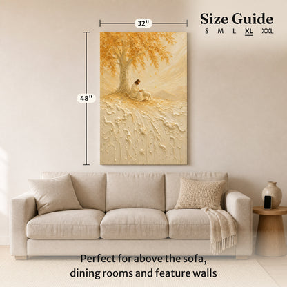 Jesus Beside The Lamb | Cream Impasto