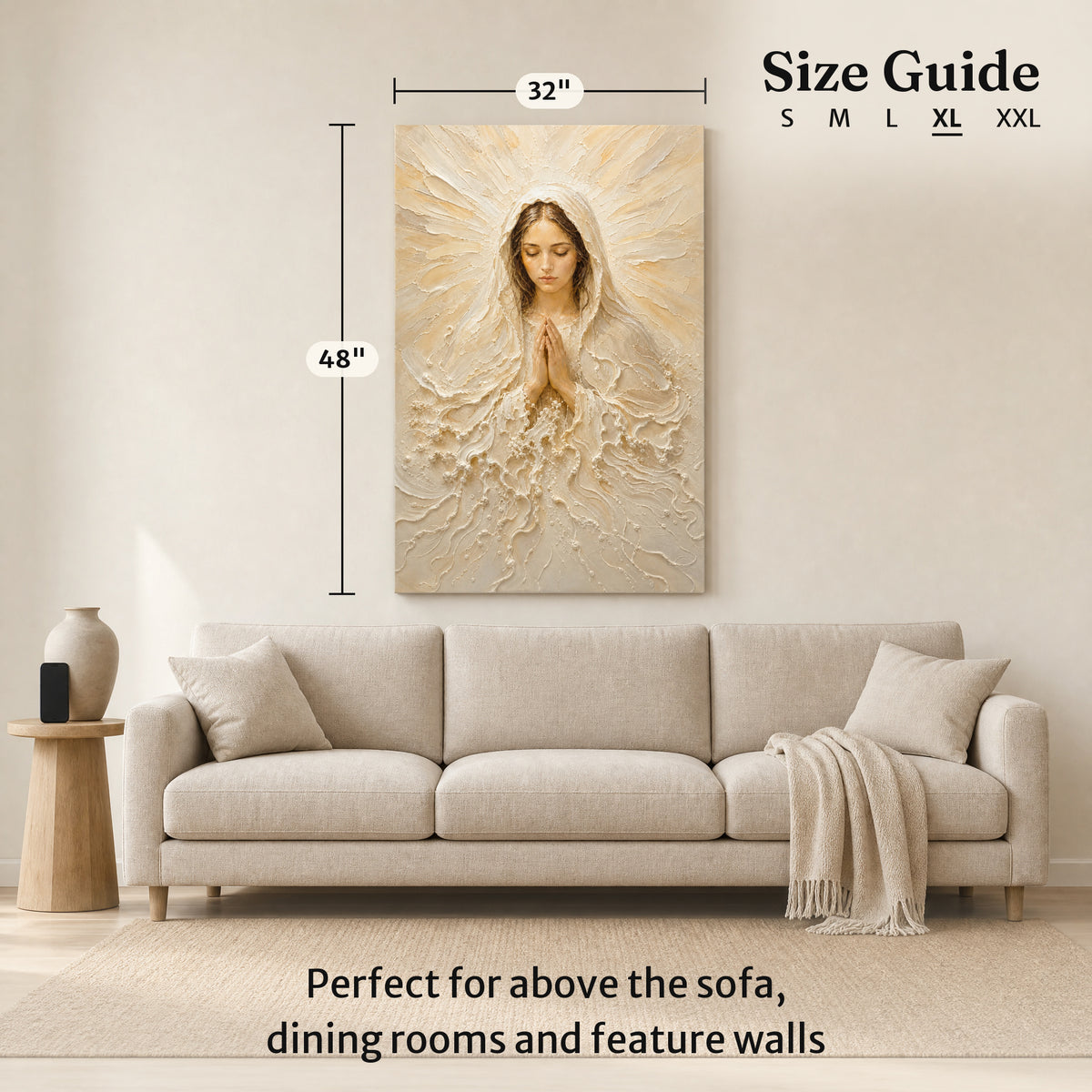 Madonna of Quiet Grace | Cream Impasto