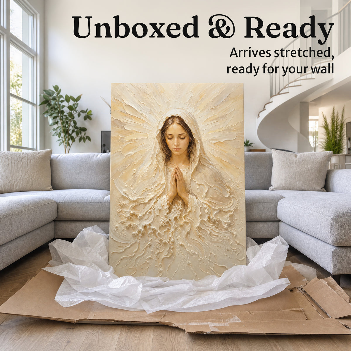 Madonna of Quiet Grace | Cream Impasto