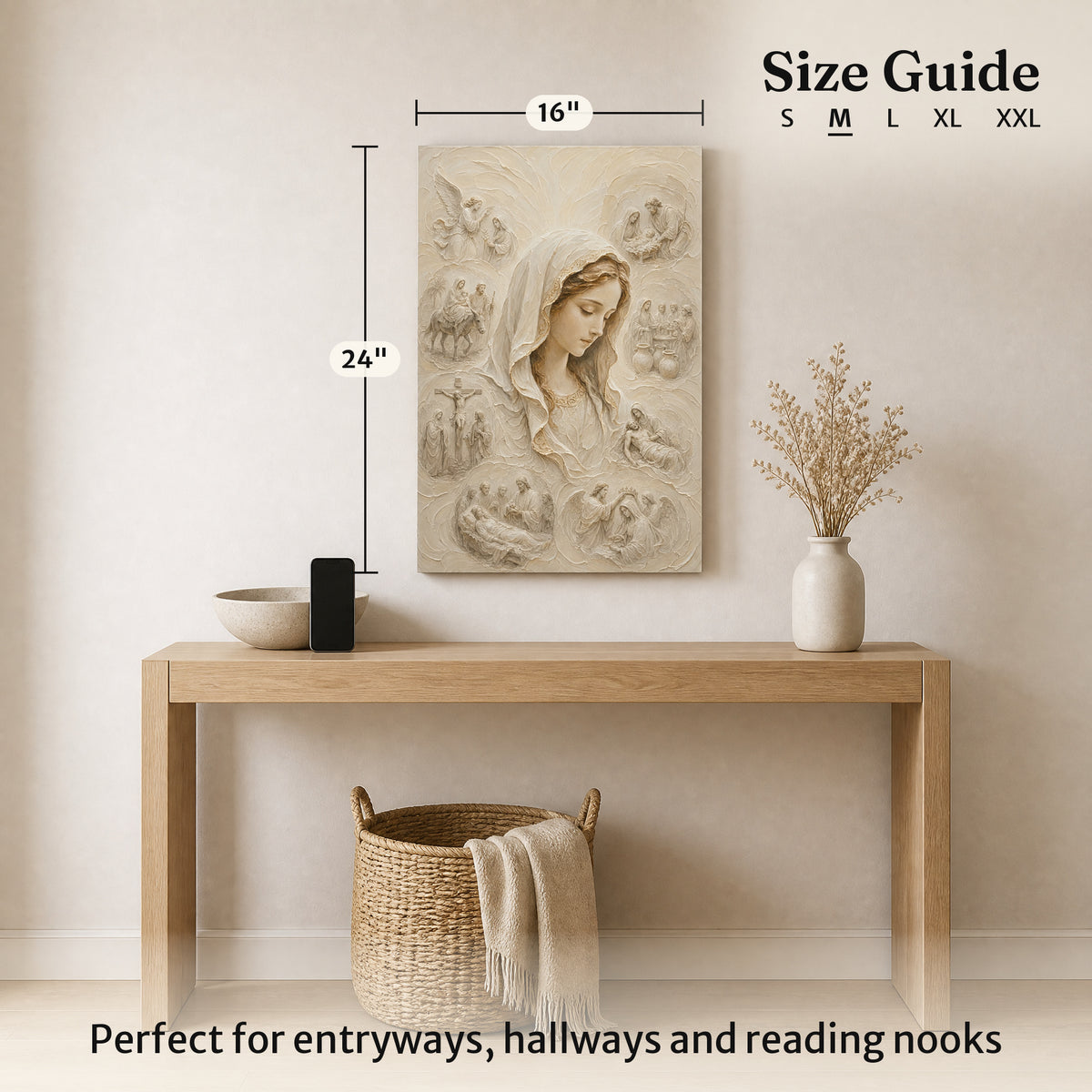 The Veiled Mary II | Ivory Relief