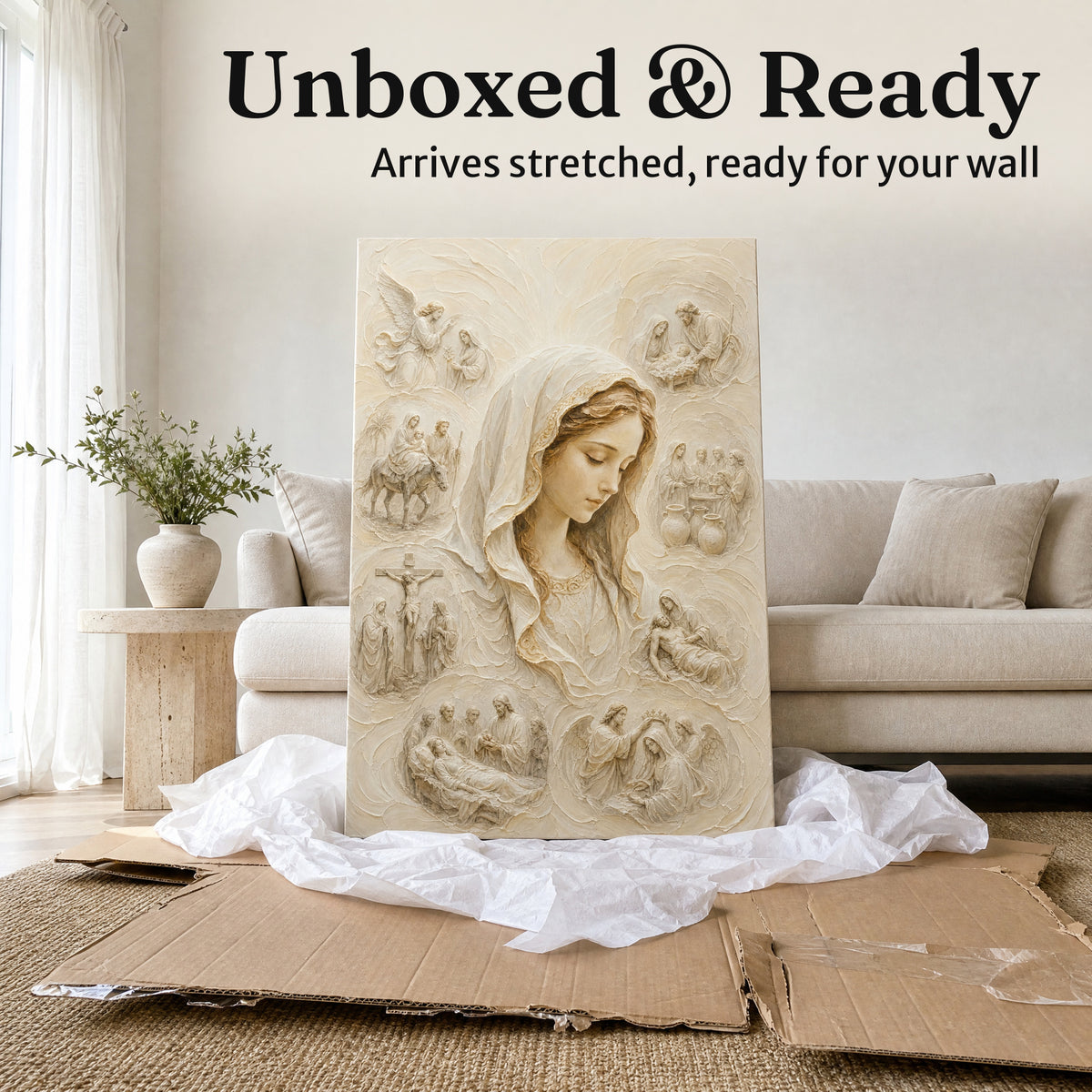 The Veiled Mary II | Ivory Relief