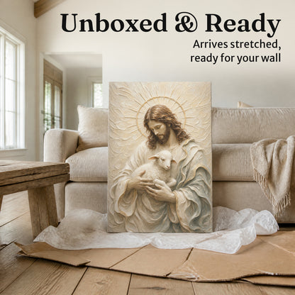 The Cradled Lamb | Ivory Relief